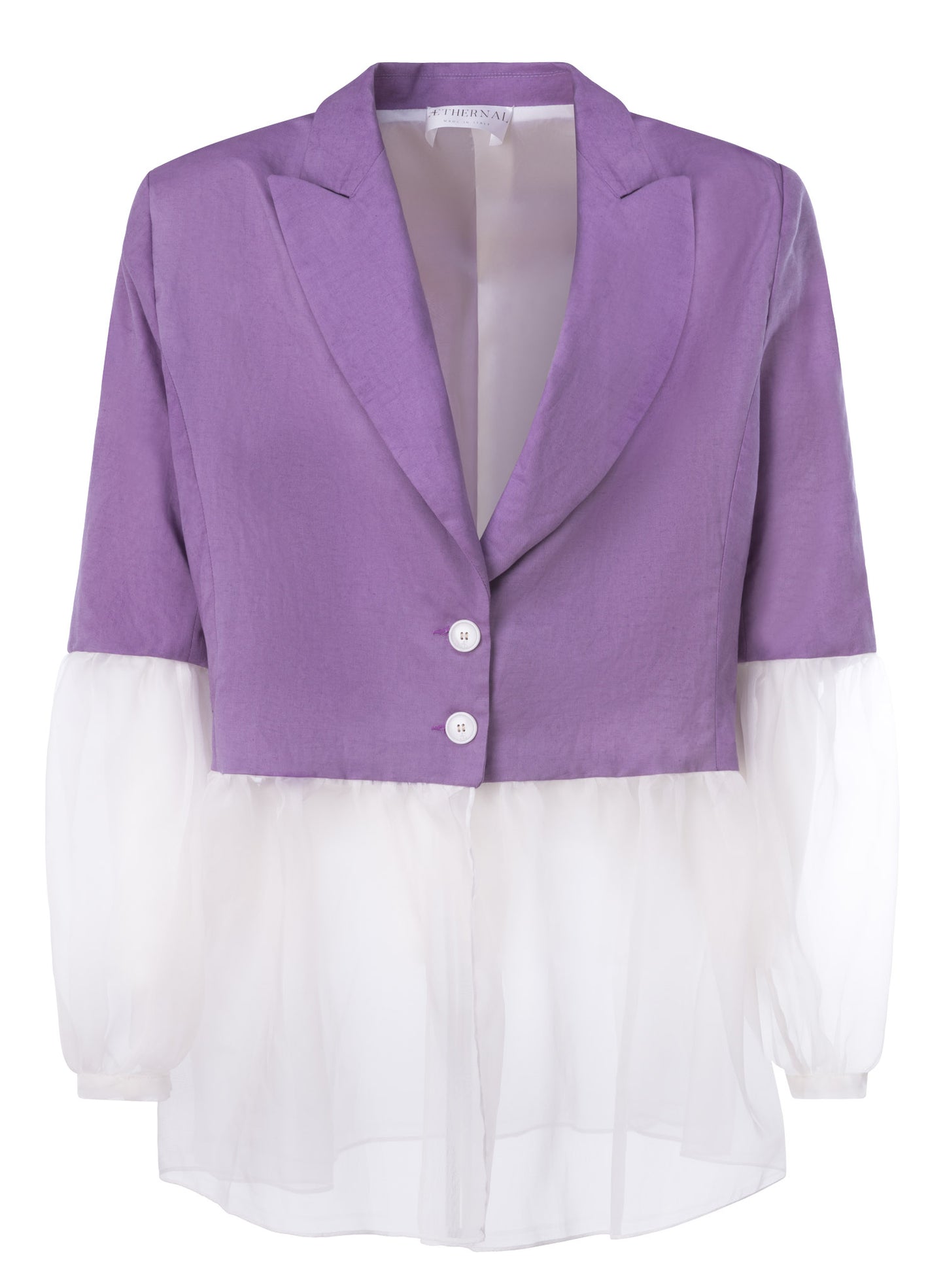 Blazer Armida oversize tintura naturale e organza