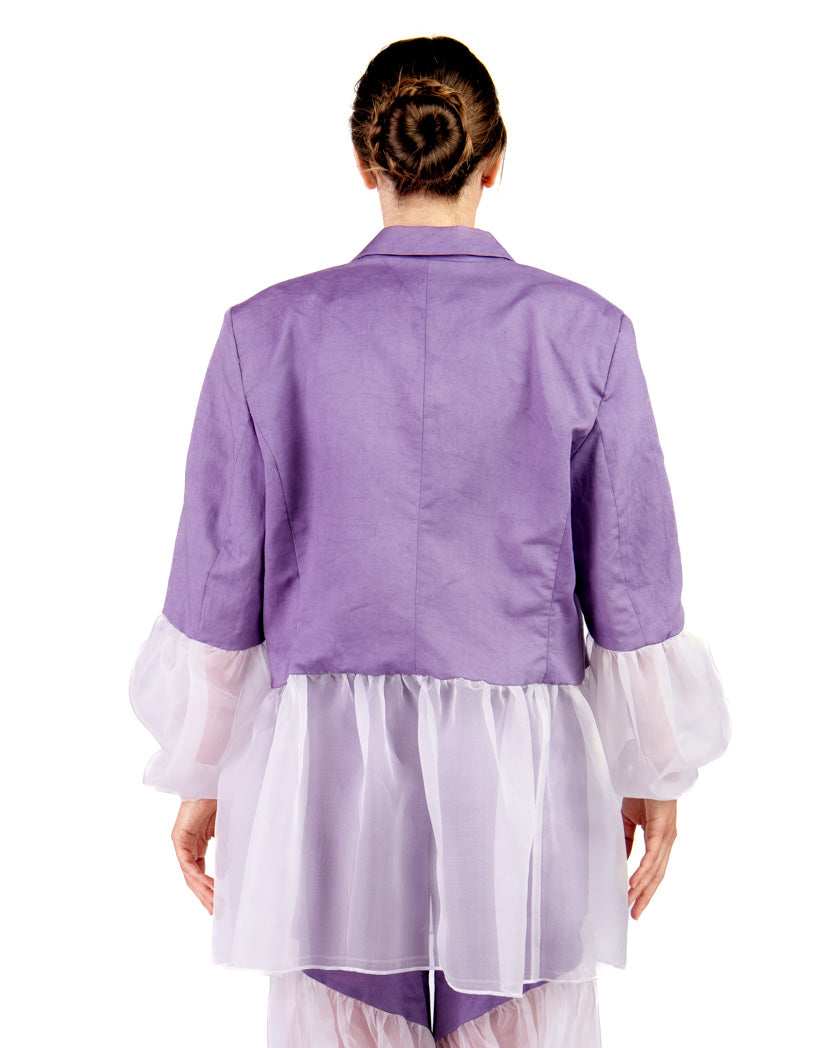 Blazer Armida oversize tintura naturale e organza