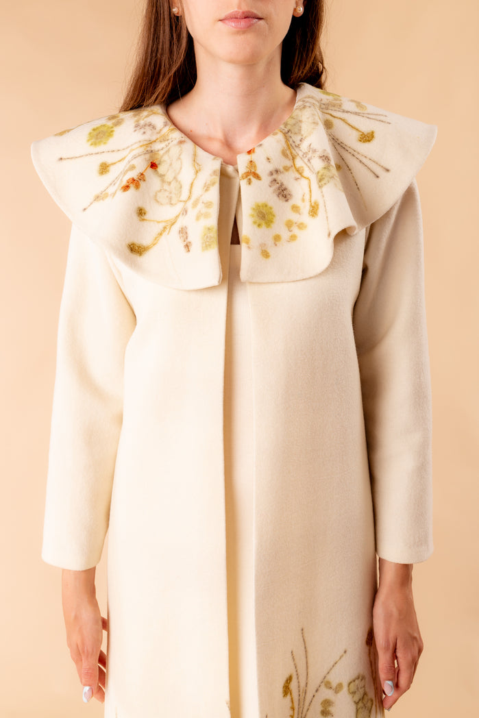 Clotilde coat in Ecoprint