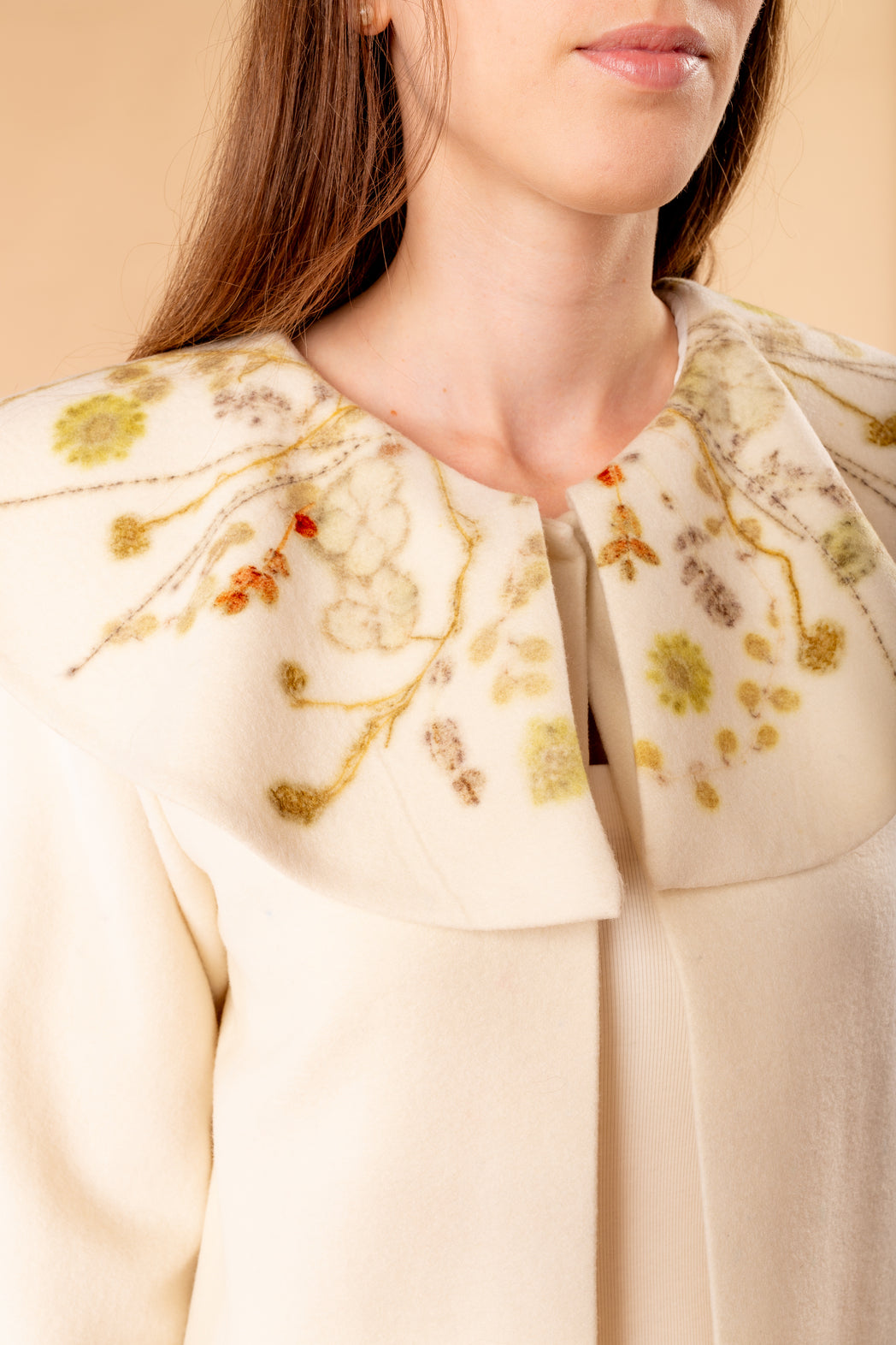 Clotilde coat in Ecoprint