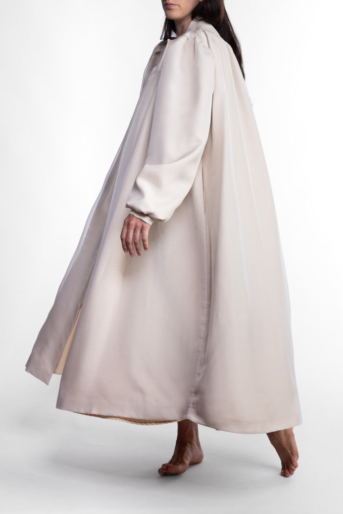Kora organza and wool coat