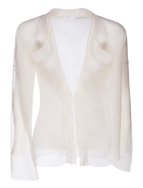 Ofelia organza jacket with ruffles