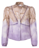 Penelope silk shirt mix natural colors