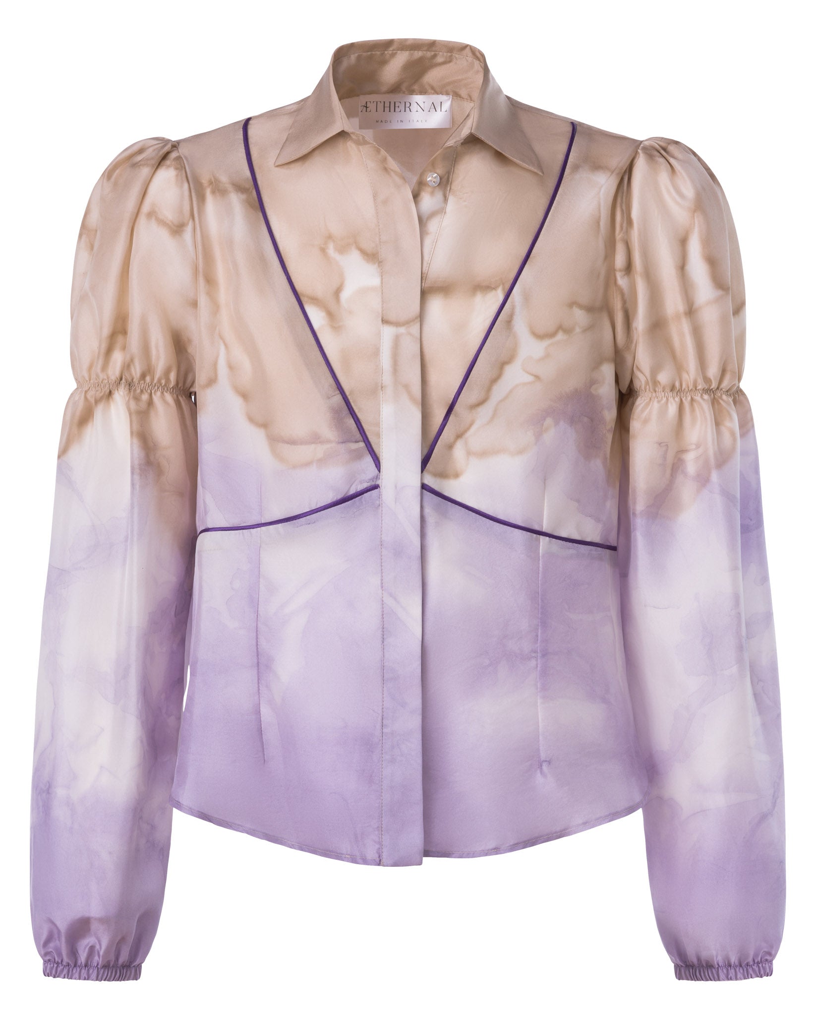 Penelope silk shirt mix natural colors