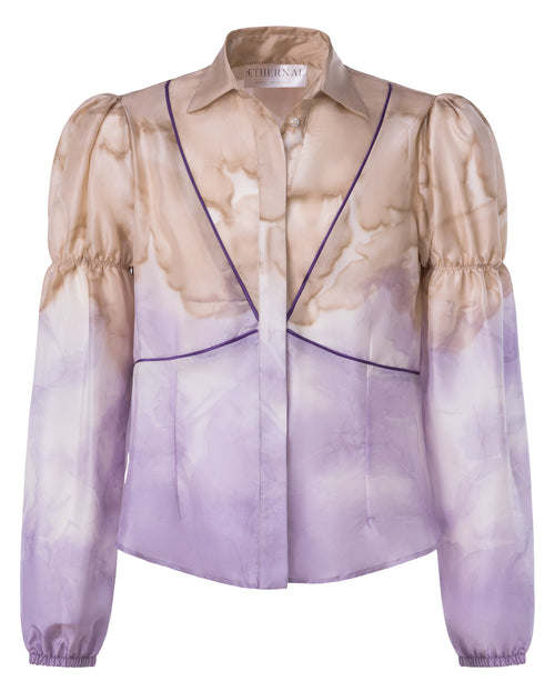 Penelope silk shirt mix natural colors