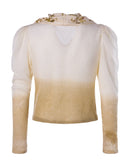 Isotta sweater in natural degradé colour with ecoprint