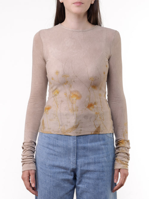 Long-sleeved shirt Lili Ecoprint and Natural Dye