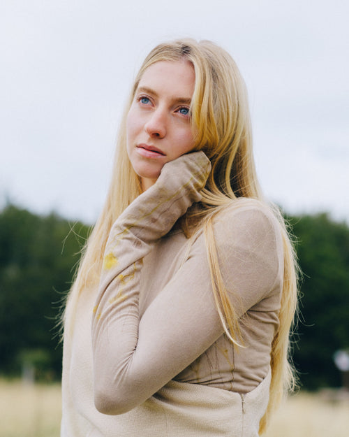 Long-sleeved shirt Lili Ecoprint and Natural Dye