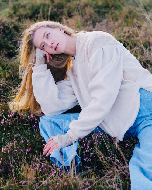 Tanis wool and organza bomber jacket