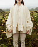 Cappotto Fedalma in lana cotta con bottoni Ecoprint