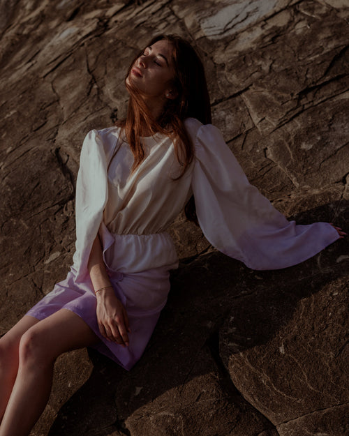 Amalia degradé natural dyeing short suit