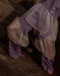 Livia trousers natural dye and organza