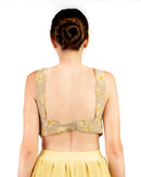 Elsa Crop top in cotton with Ecoprint