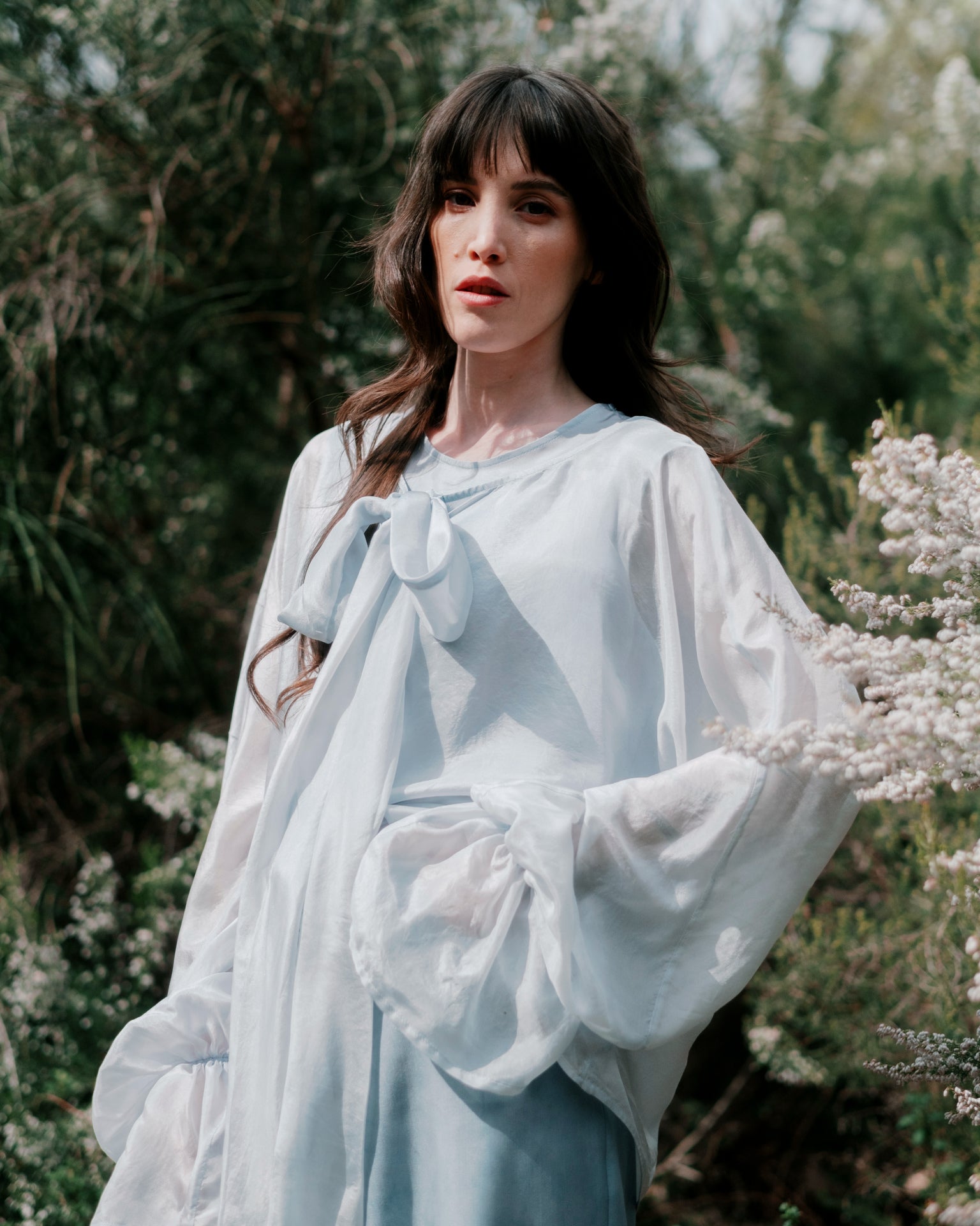 Camicia Tintura naturale azzurra Teodora