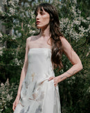 Top in seta Fausta con ecoprint
