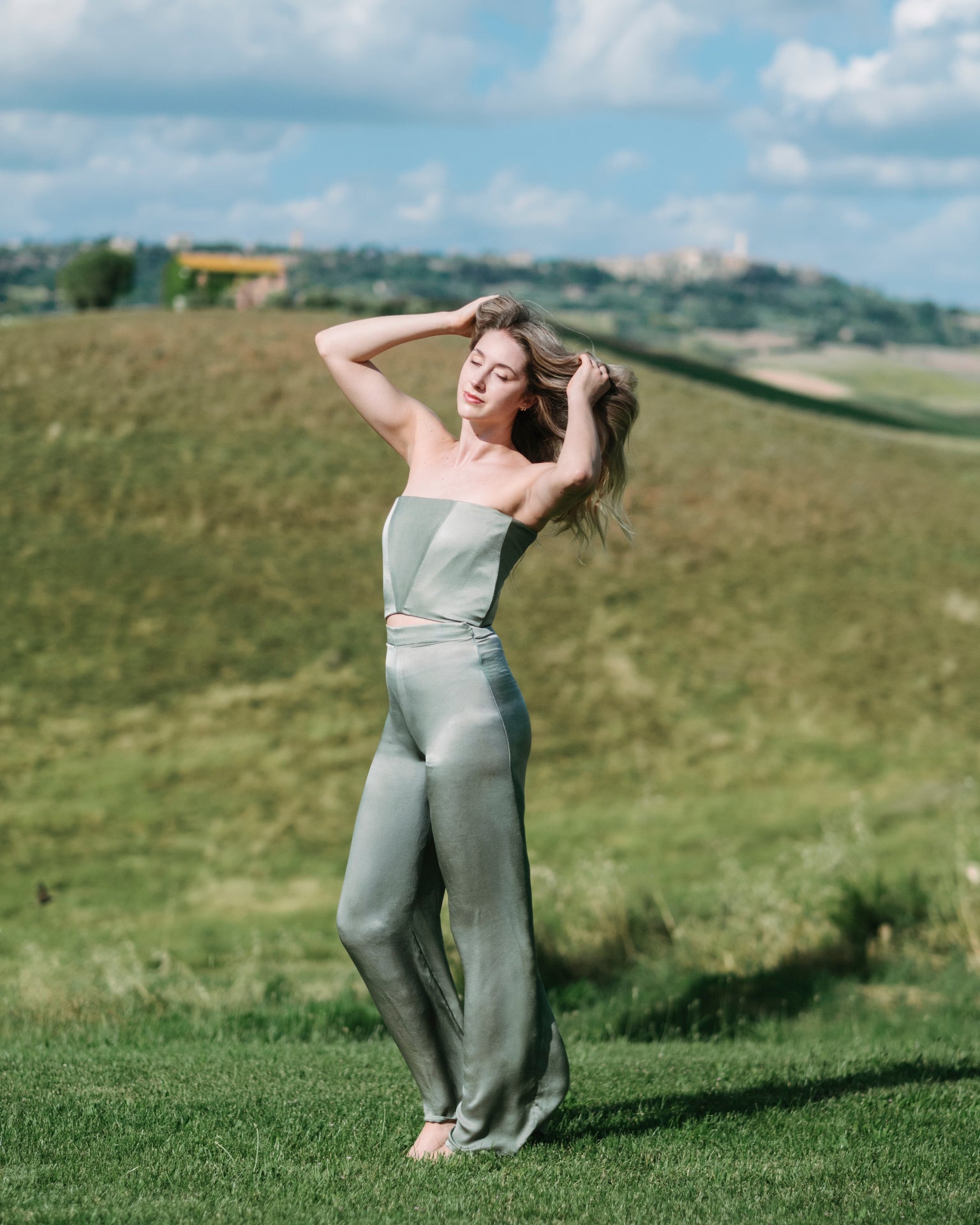 Pantaloni in tintura naturale Lina