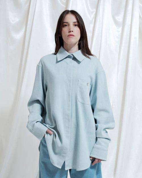 Camicia Penny oversize in denim deadstock