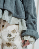 Maglione Cleò in lana e seta con tintura naturale verde