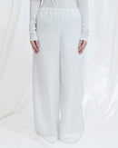 Pantaloni Mea in organza e maglia di lana