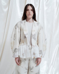 Giacca Edna in ecoprint e tintura naturale