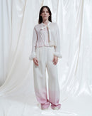 Elida long trousers with natural pink dégradé