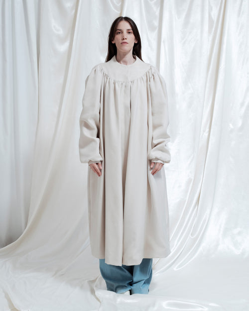 Kora organza and wool coat