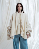 Fedalma boiled wool coat with Ecoprint buttons