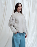 Tanis wool and organza bomber jacket