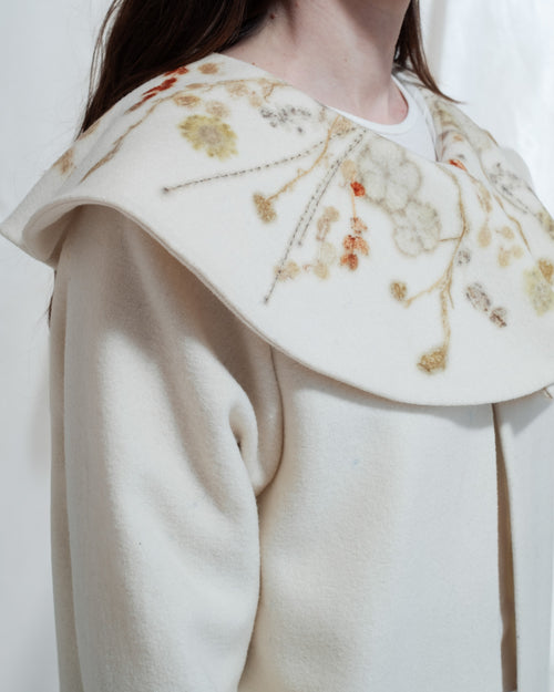 Clotilde coat in Ecoprint