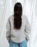 Tanis wool and organza bomber jacket