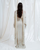 Vera wool knit dress with ecoprint