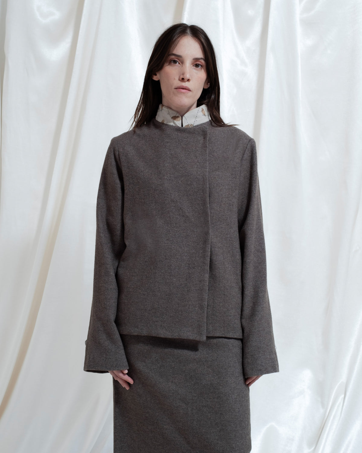 Giacca Danica in lana con dettagli ecoprint