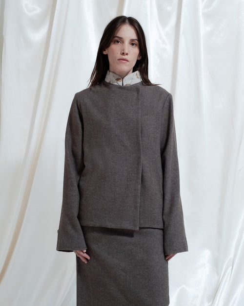 Giacca Danica in lana con dettagli ecoprint