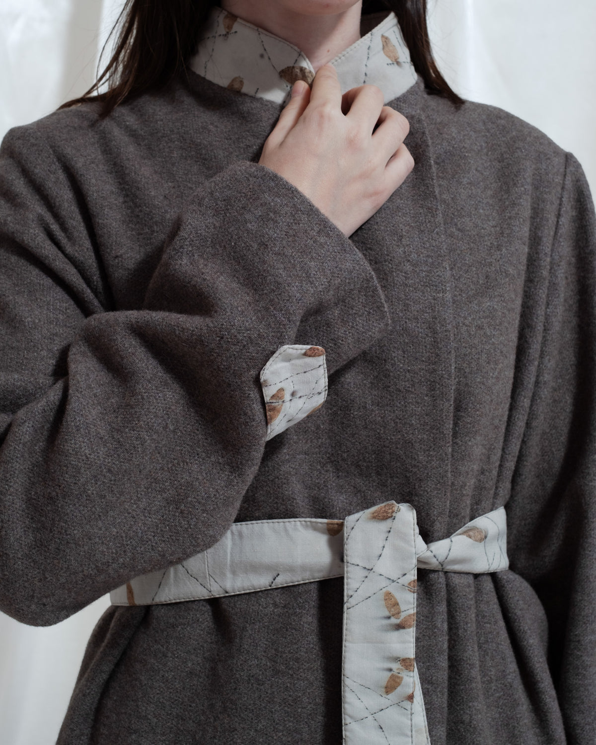 Giacca Danica in lana con dettagli ecoprint