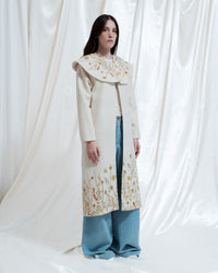 Clotilde coat in Ecoprint