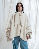 Fedalma boiled wool coat with Ecoprint buttons