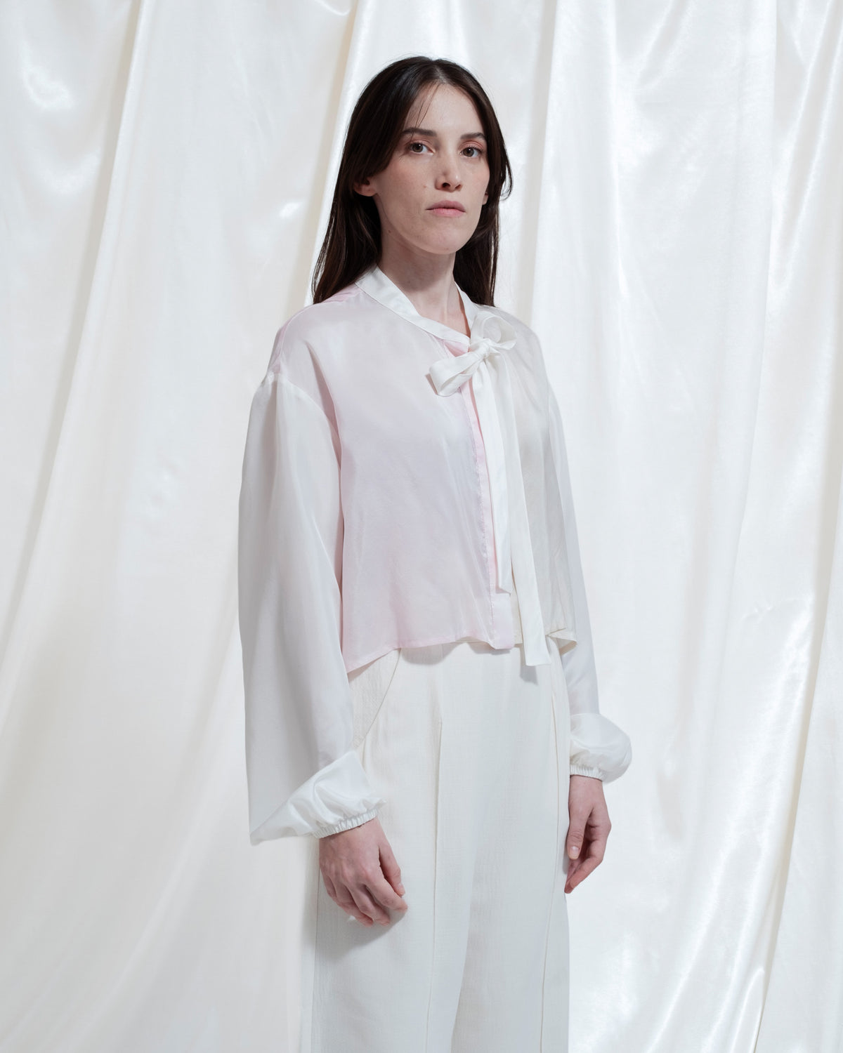 Silk shirt Viollet natural color mix