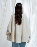 Fedalma boiled wool coat with Ecoprint buttons