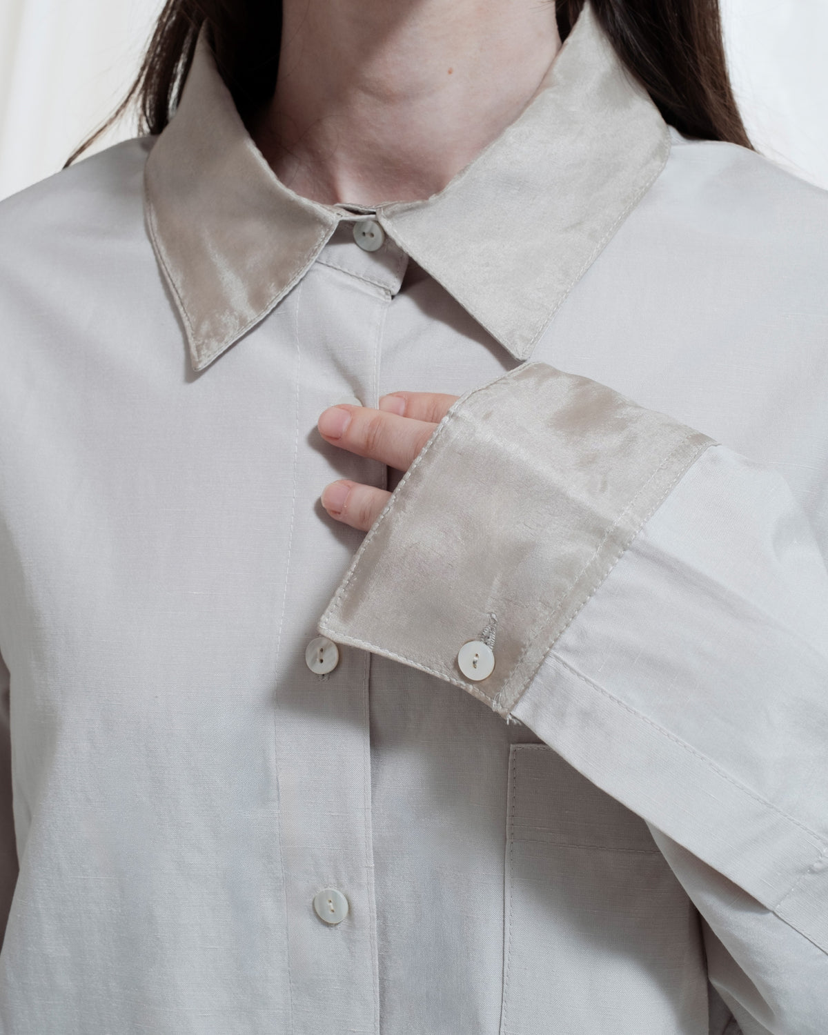 Camicia in seta e lana Clio