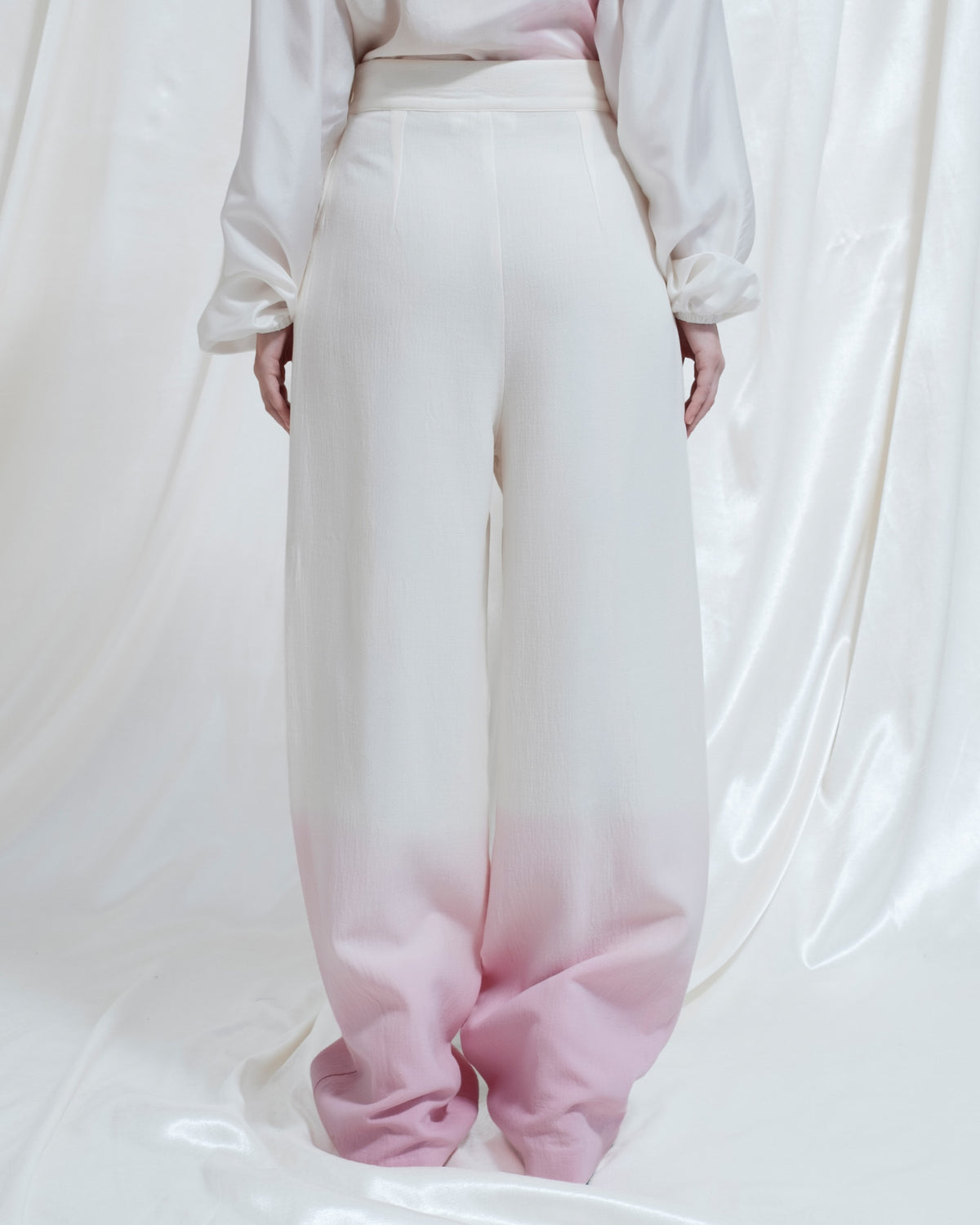 Elida long trousers with natural pink dégradé