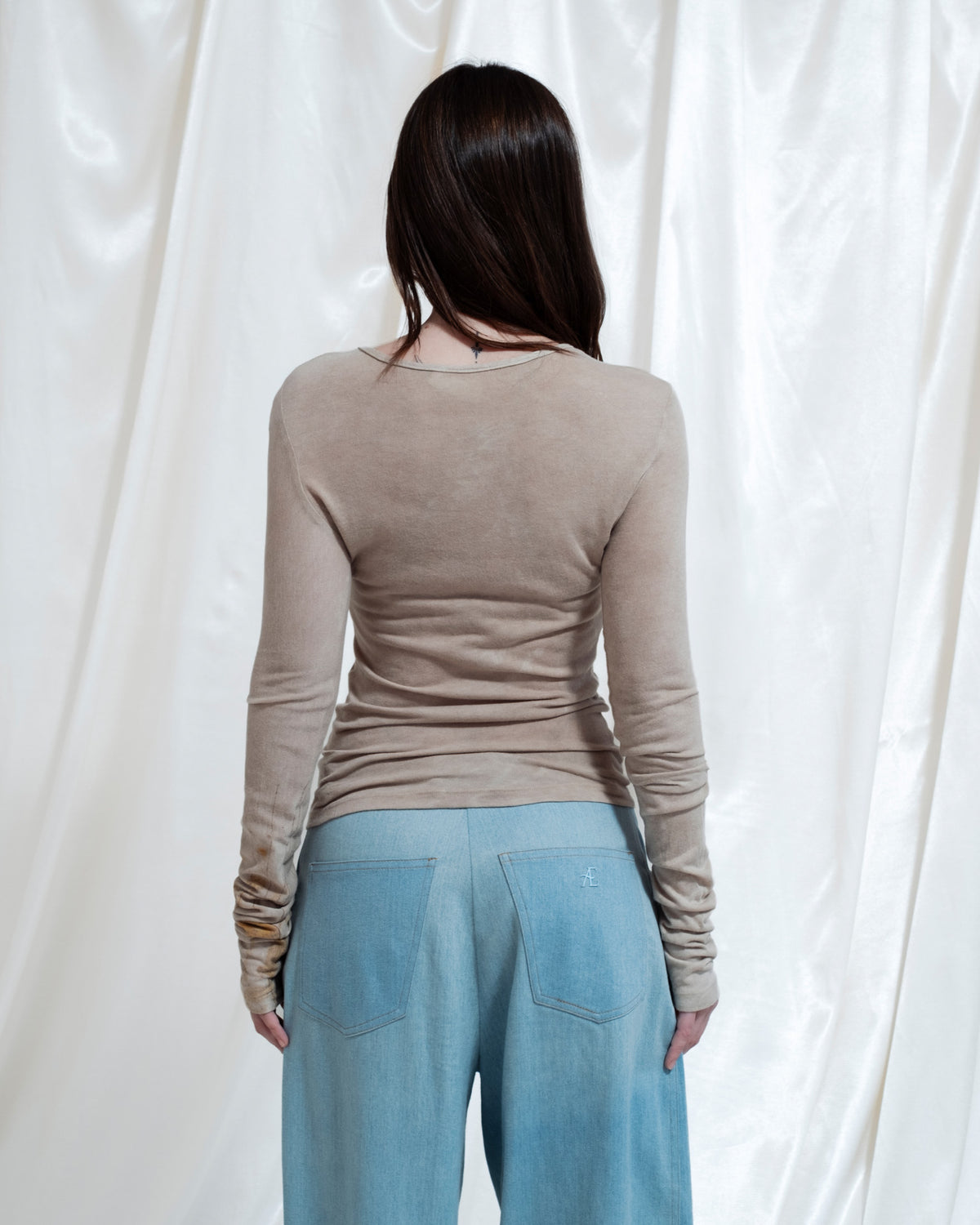 Maglia maniche lunghe Lili Ecoprint e Tintura Naturale
