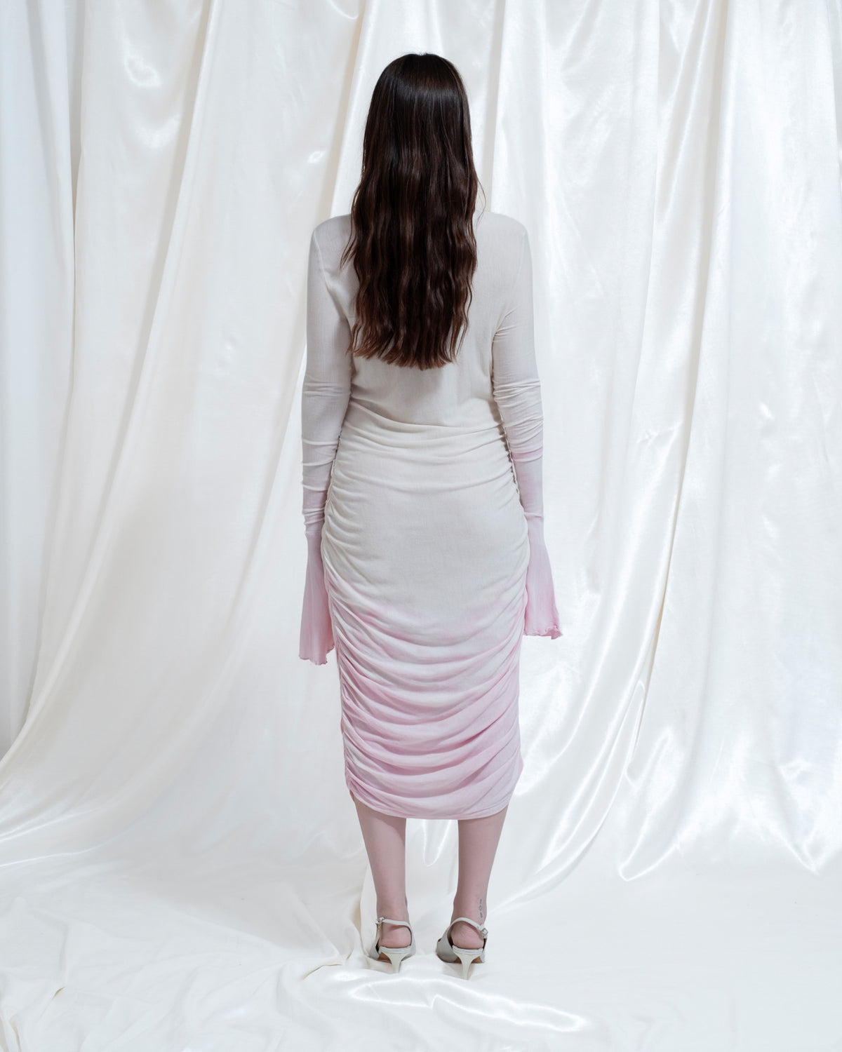 Midi dress in knit Venere mix natural dye