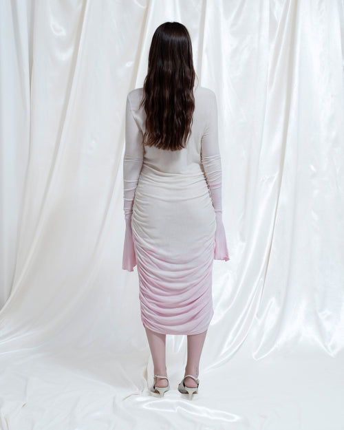 Midi dress in knit Venere mix natural dye