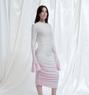 Midi dress in knit Venere mix natural dye