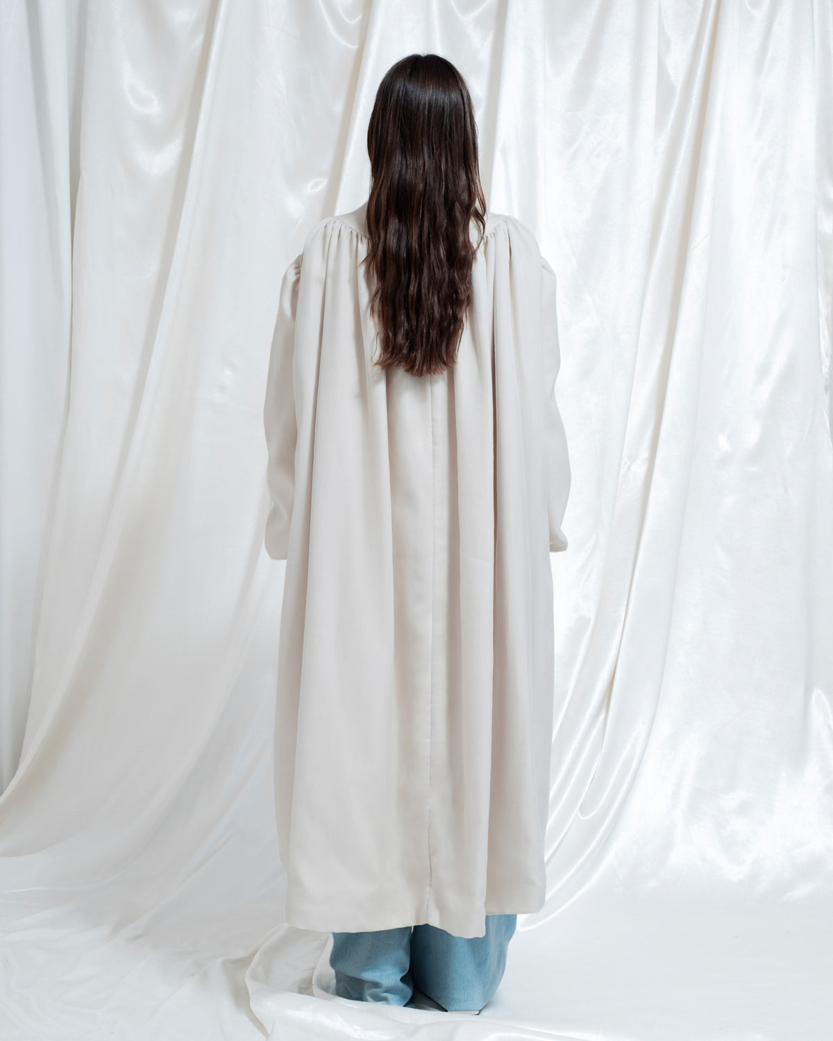Kora organza and wool coat
