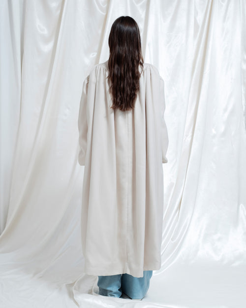Kora organza and wool coat
