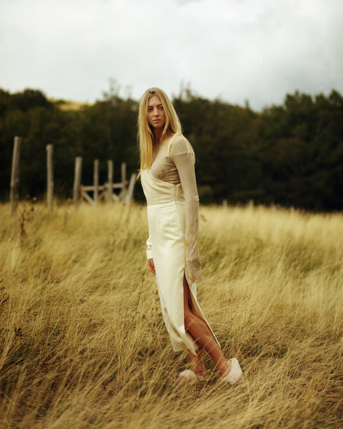 Long-sleeved shirt Lili Ecoprint and Natural Dye
