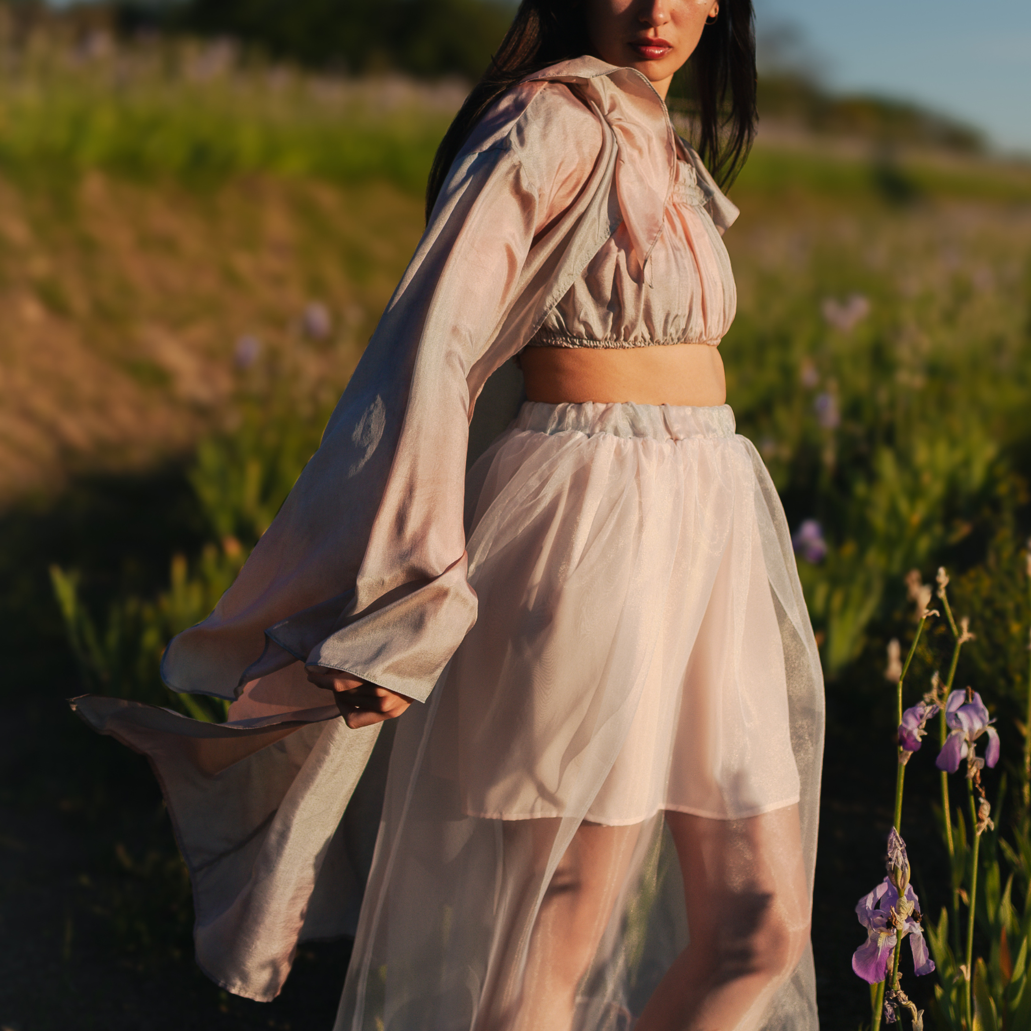 Camicia in seta Clodia tintura naturale