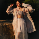 Camicia in seta Clodia tintura naturale