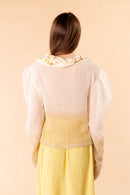 Isotta sweater in natural degradé colour with ecoprint
